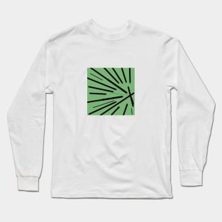 Rays - Modern Art Design | Lines | Olive Green Long Sleeve T-Shirt